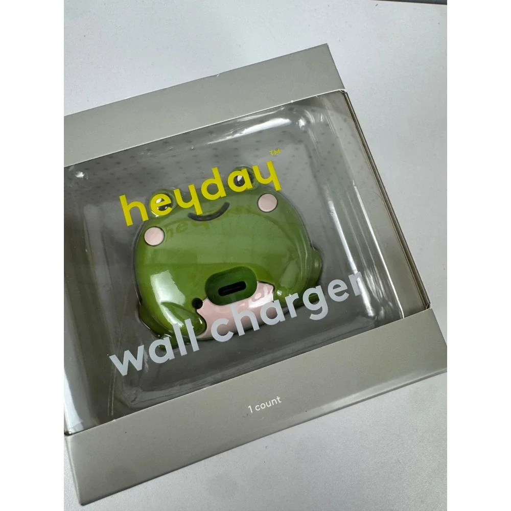 Heyday Green Frog USB-C Wall Charger 15W High Speed Power Adapter‎ New